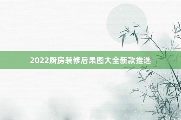 2022厨房装修后果图大全新款推选